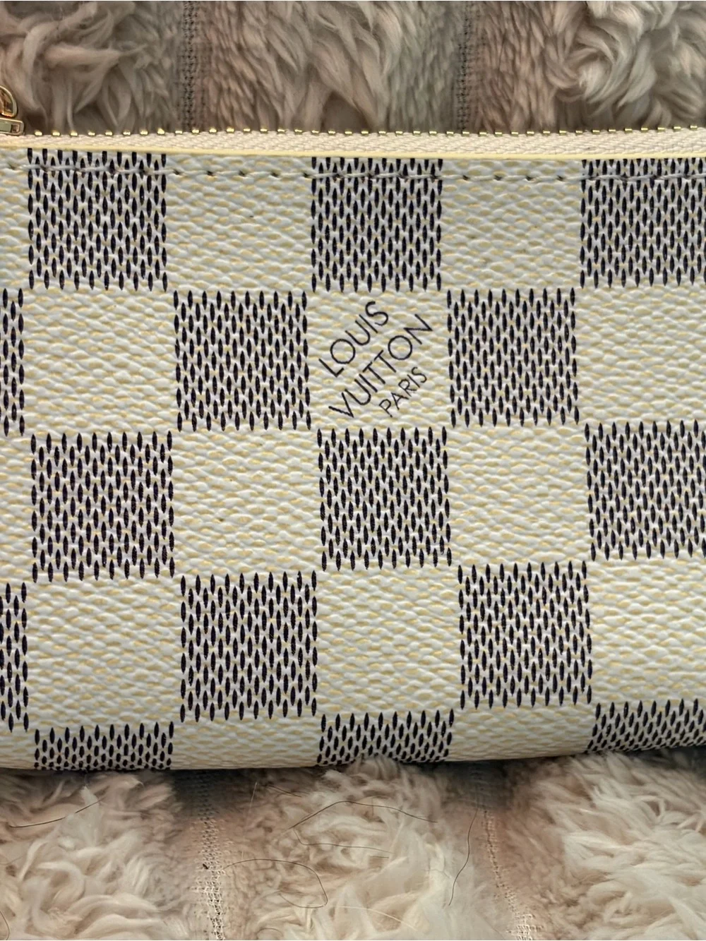 Checkered Zip Pouch